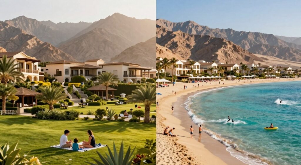 مقارنة منتجعات عسير والبحر الأحمر